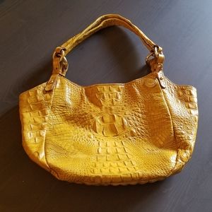 Brahmin Hobo Shoulder Bag - Yellow Crocodile
